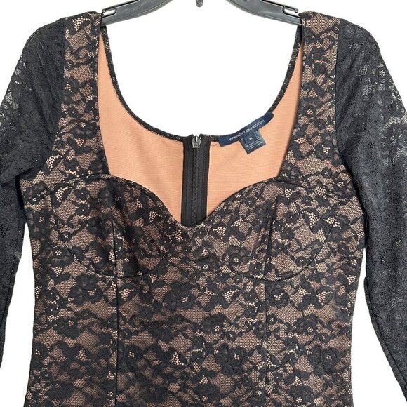 NEW French Connection Thora Lula Long Sleeve Lace Dress Size: M - Picture 4 of 6